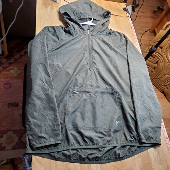 Old Navy Other - Old Navy Green Mesh Light Windbreaker Pullover Hooded Pocket Size XL